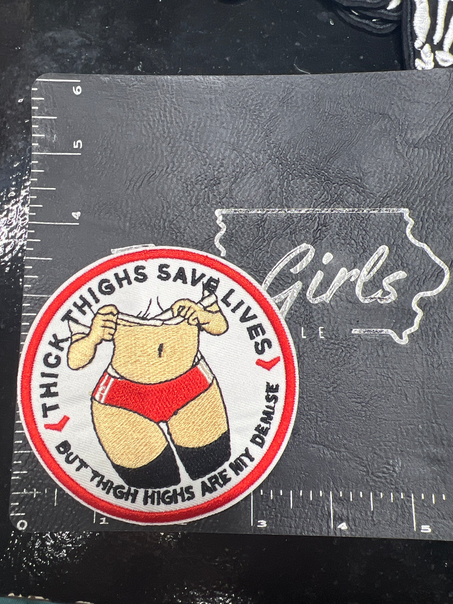 Thick Thighs Saves Lives - Iron On Patch