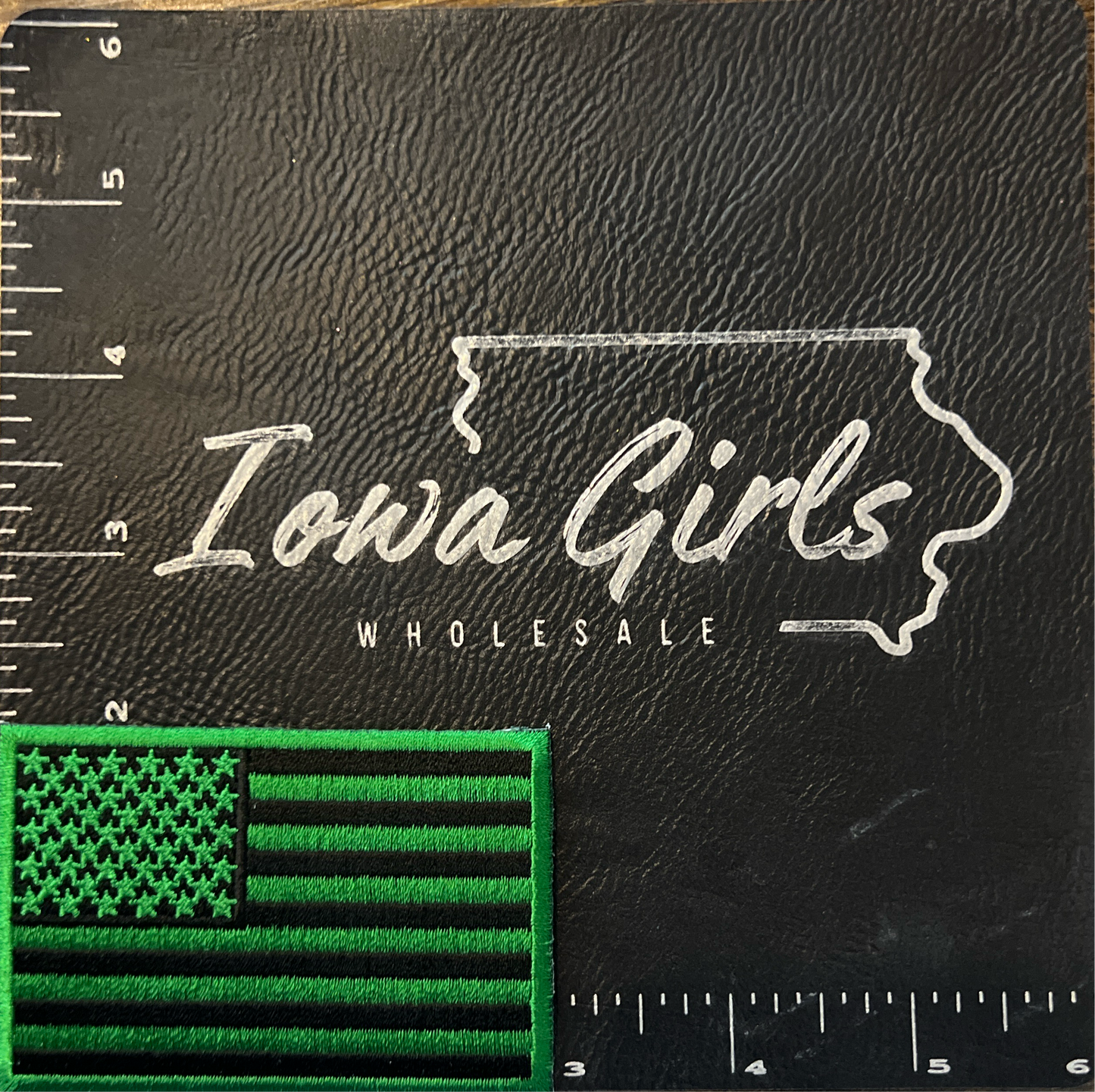 Green and Black Flag -Iron on patch