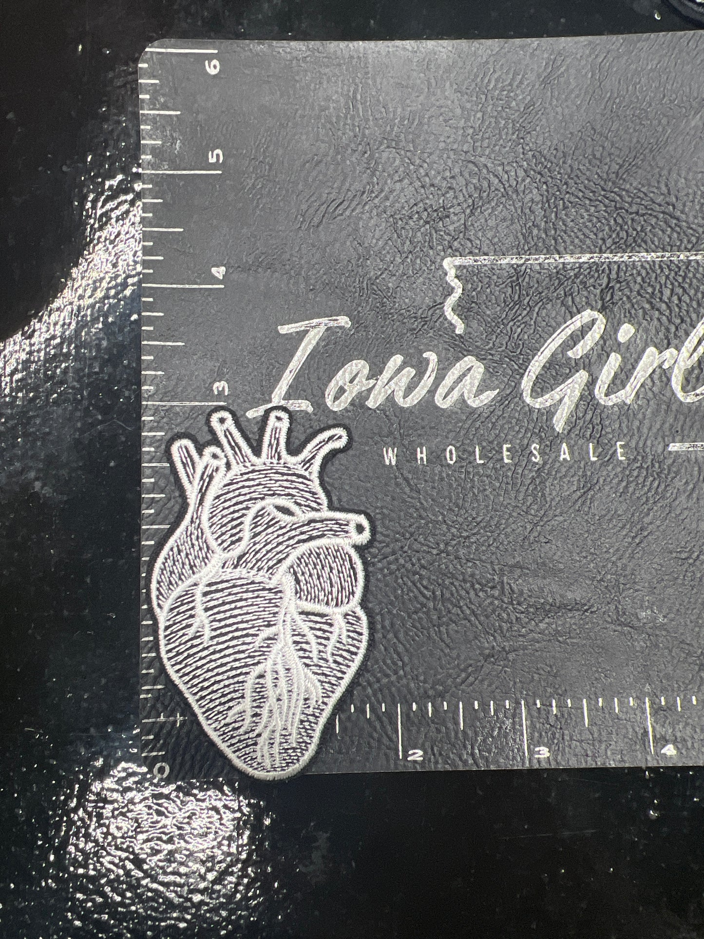 Realistic heart -iron on patch