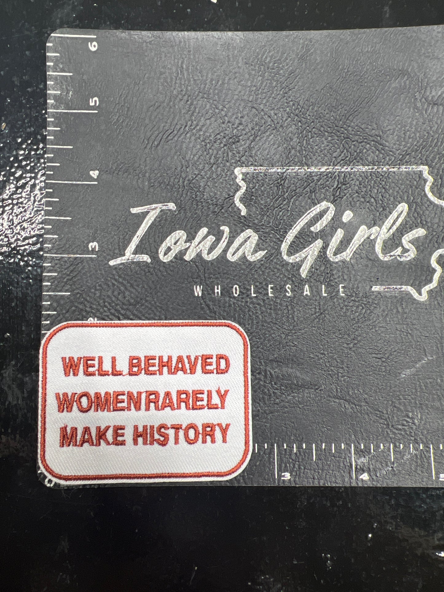 Well Behaved Woman Rarely Make History - Iron On patch