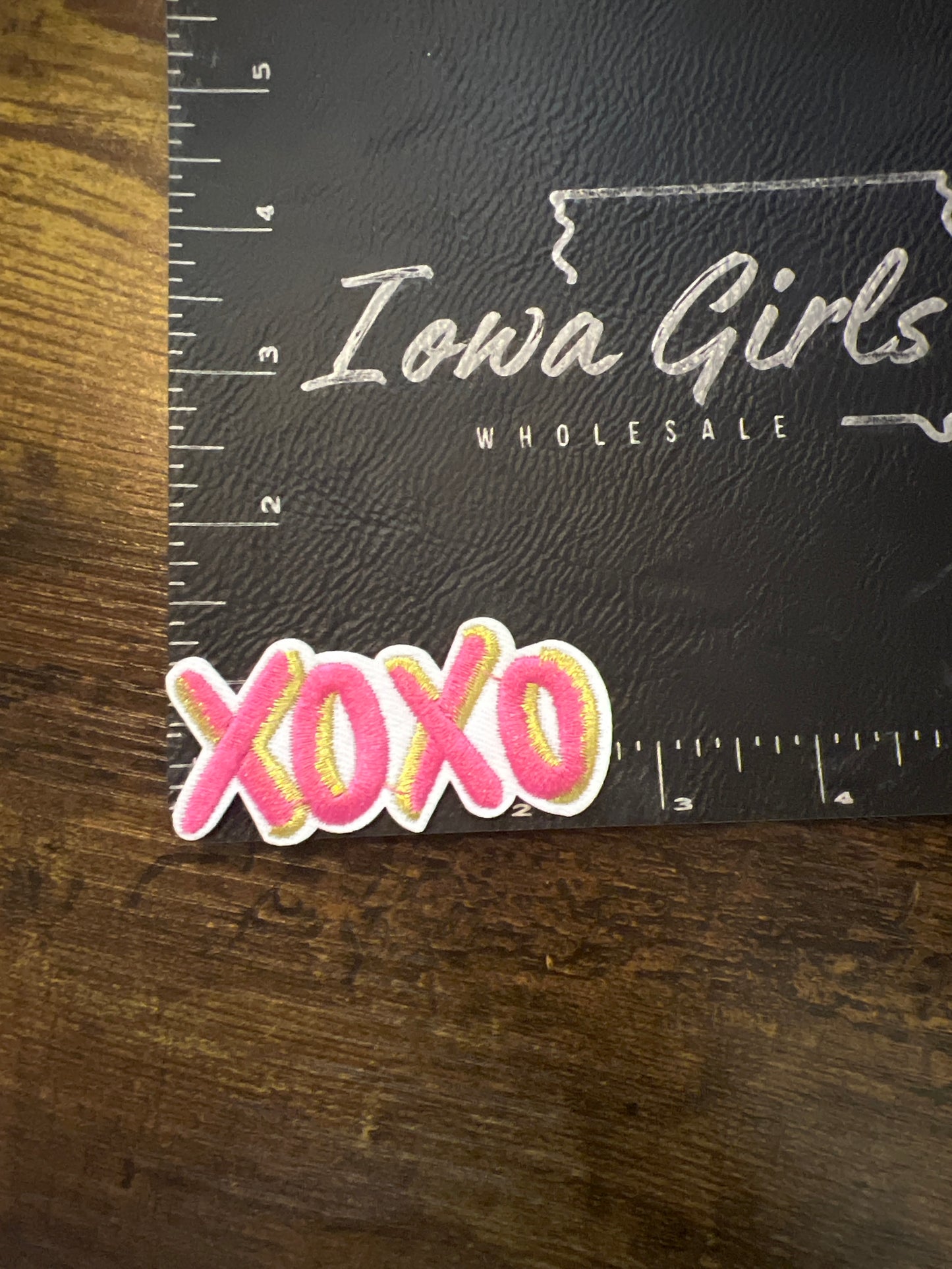 XOXO, Pink and Gold - Iron on