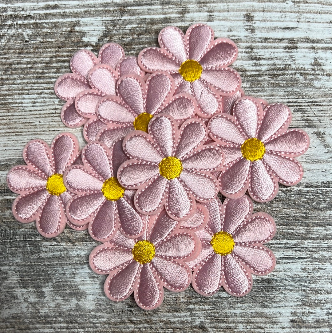 Small Yet Another Pink Flower - Iron on Patch