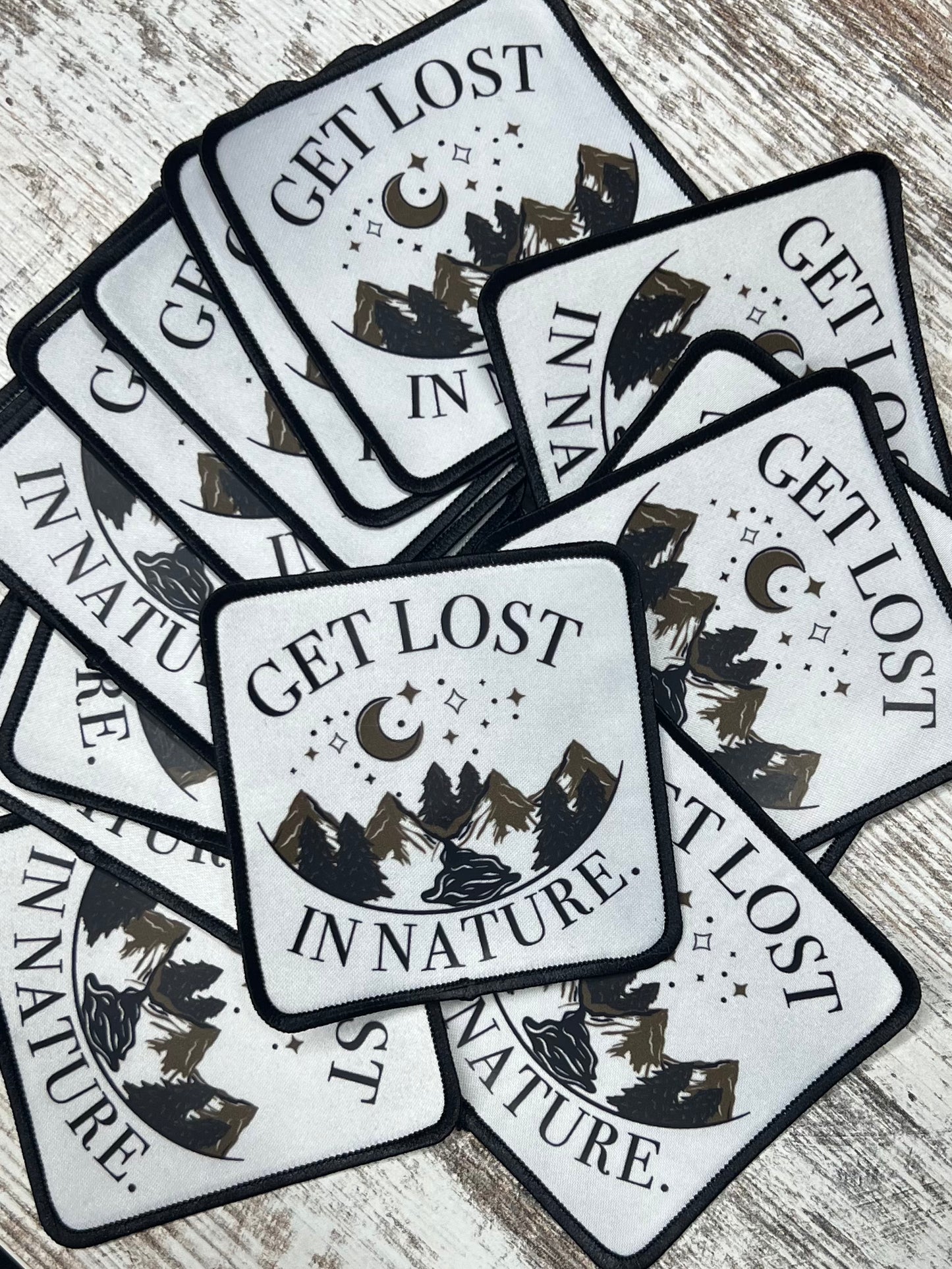 Get Lost In Nature Square - Iron On Patch