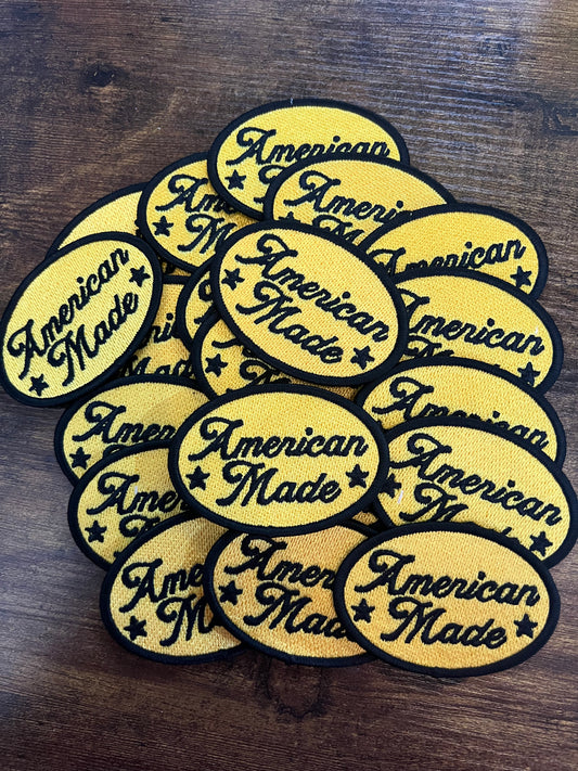 American Made Black & Yellow - Iron On Patch