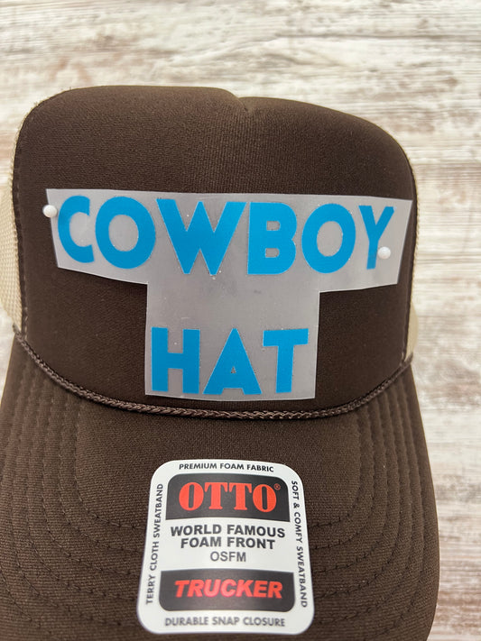 Cowboy Hat In Blue *over sized* DTF