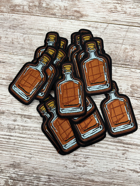 Whiskey Bottle -Iron on patch