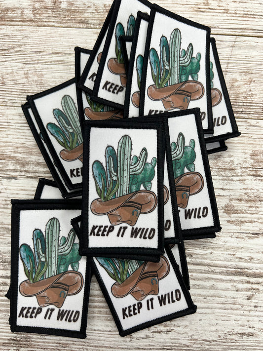 Keep it Wild- Cactus- Iron On Patch