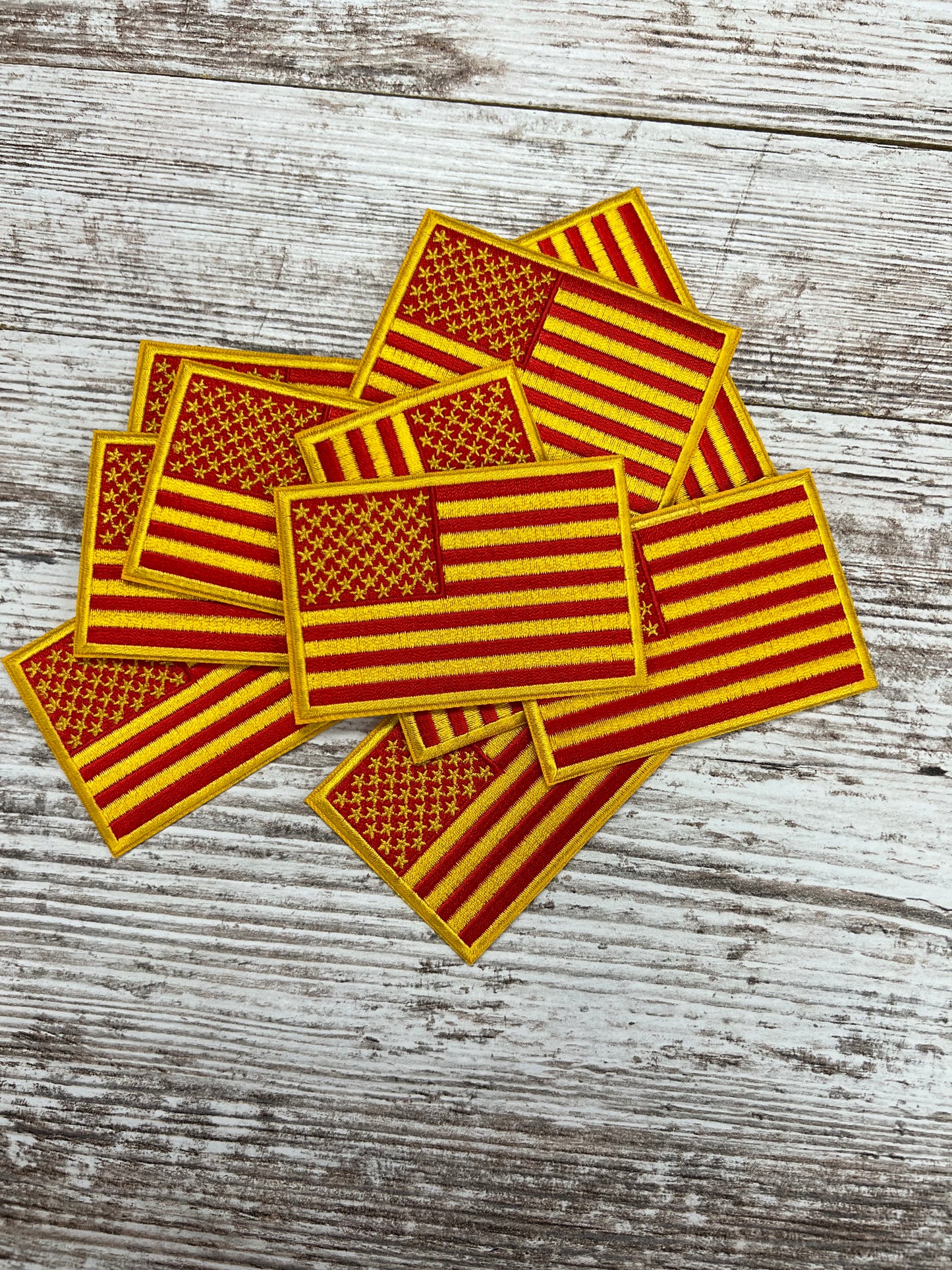 Red and Yellow Flag -Iron on patch