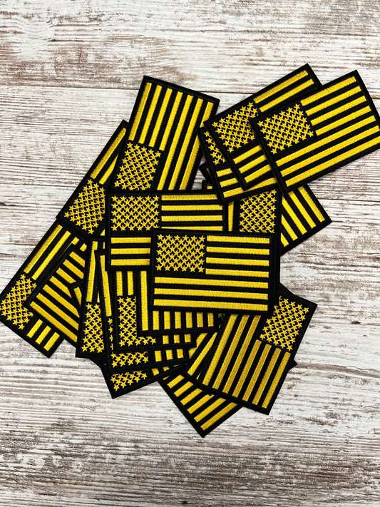 Black and Yellow Flag -Iron on patch