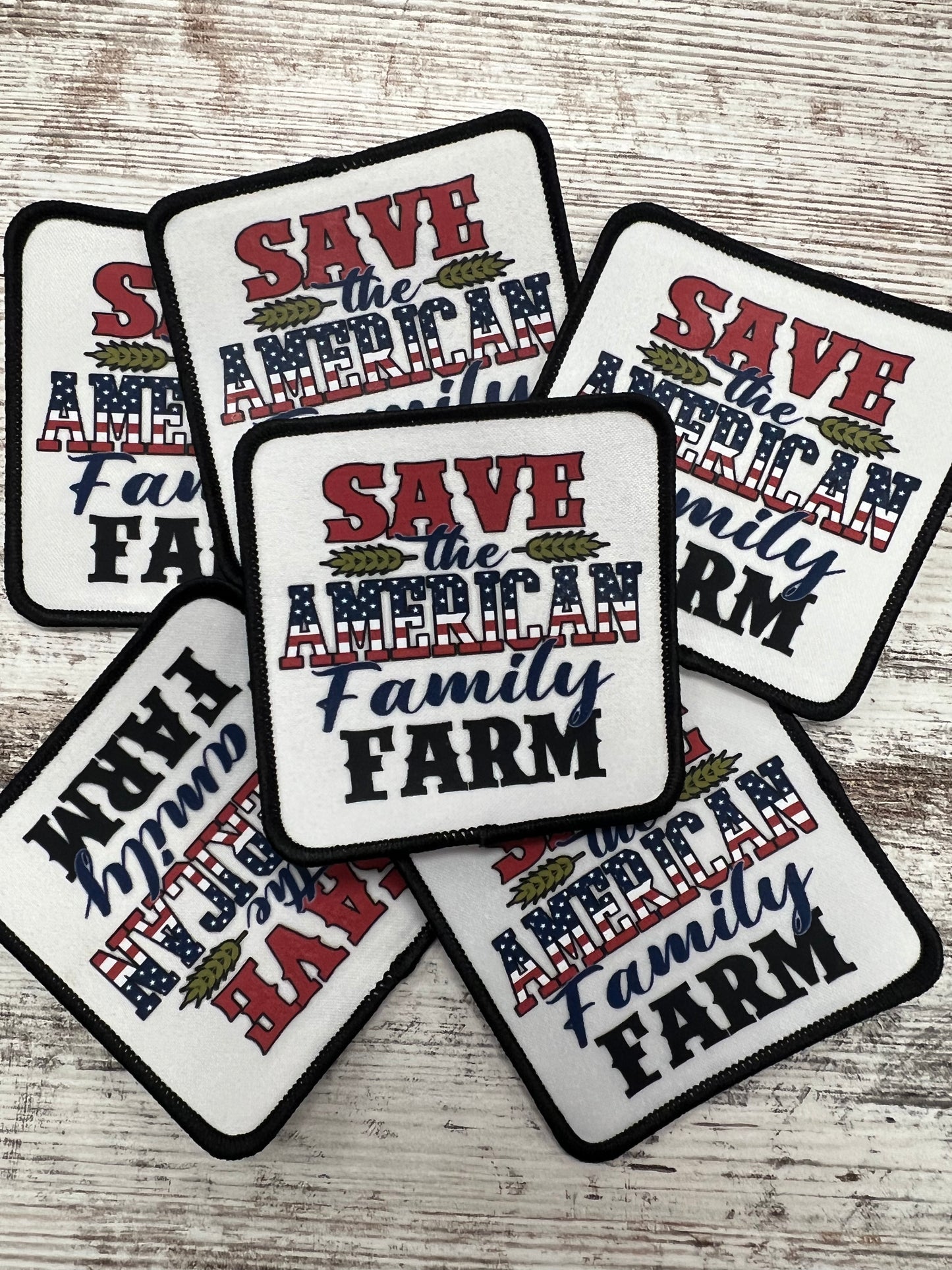 Save The American Family Farm - Iron On Patch