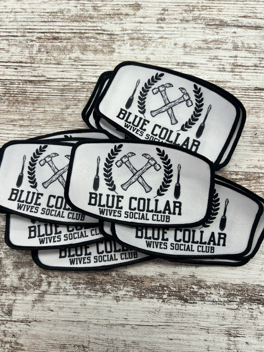 Blue Collar Wives Social Club - Iron On Patch