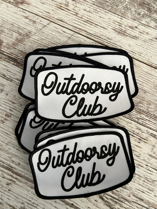 Outdoorsy Club- Iron On Patch