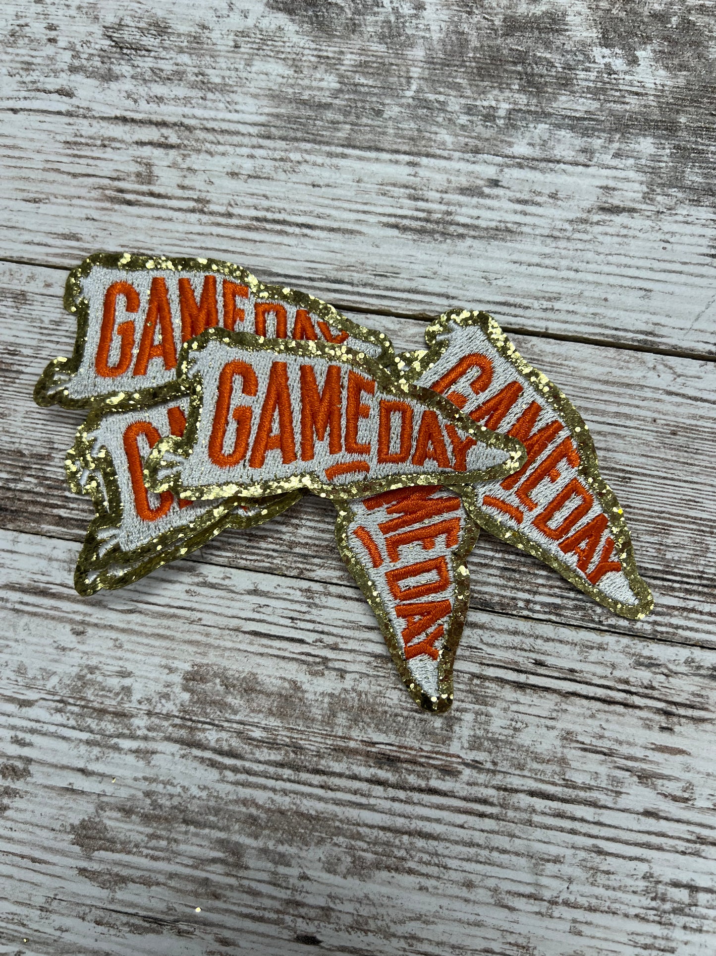 Orange GameDay Pendant - Iron On Patch