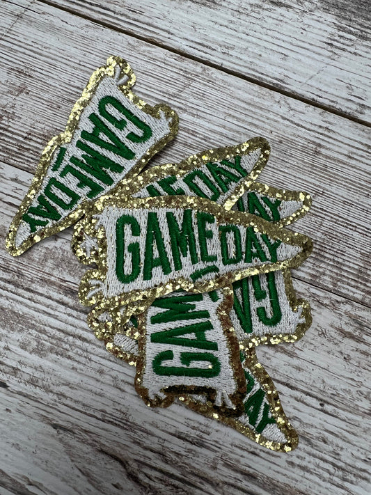 Green GameDay Pendant - Iron On Patch