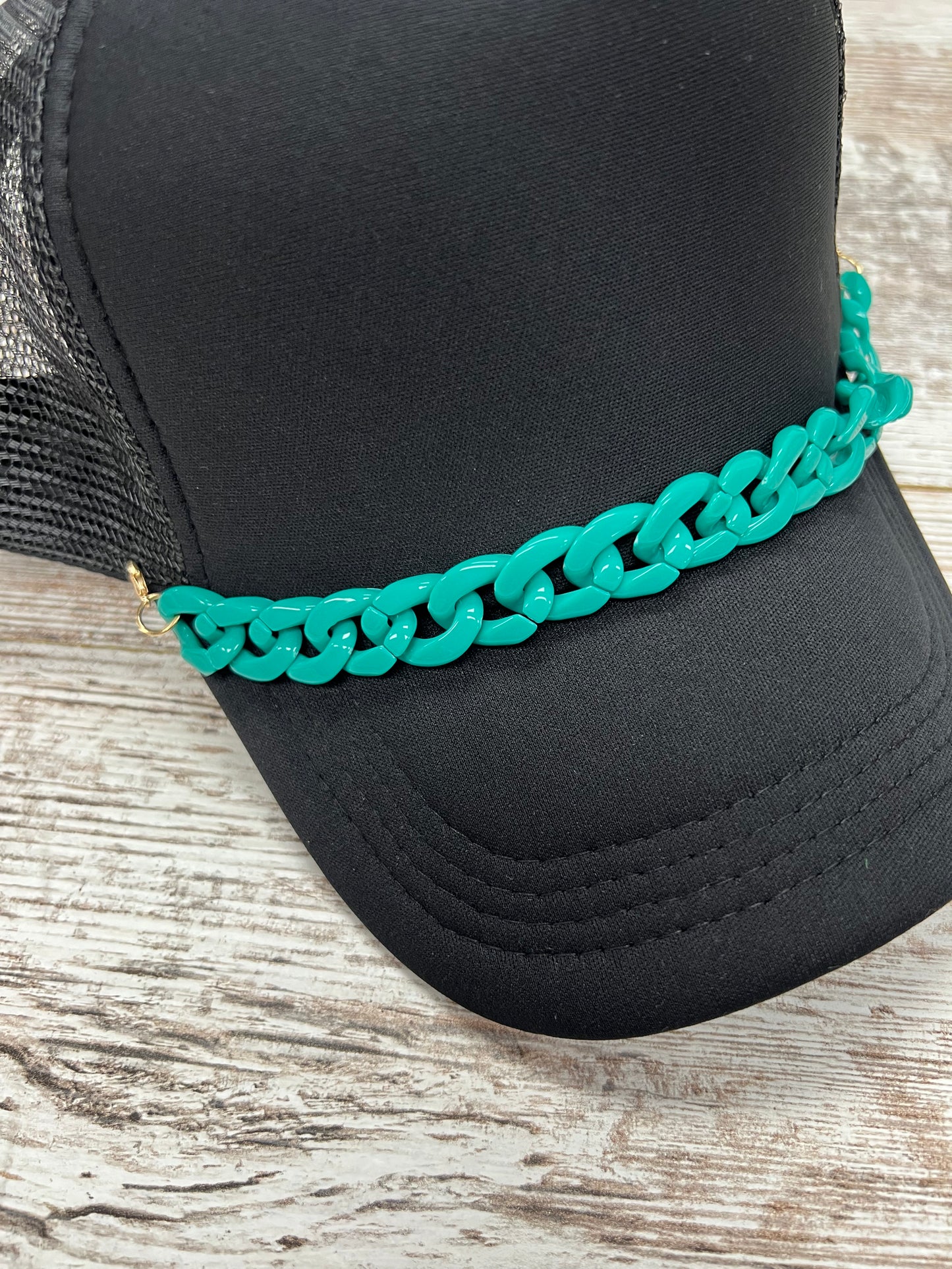 Teal Chunky Gameday - Hat Chain