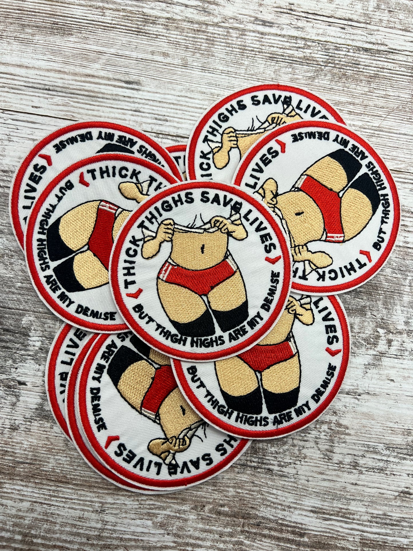 Thick Thighs Saves Lives - Iron On Patch