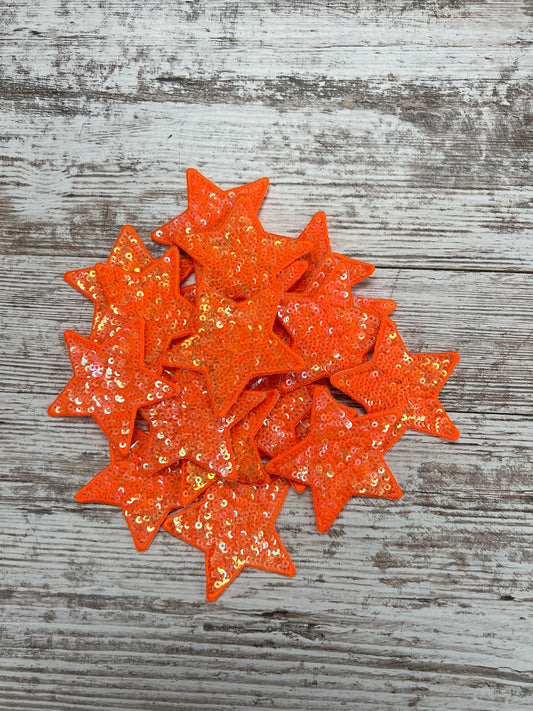 Orange star- Iron on Patch