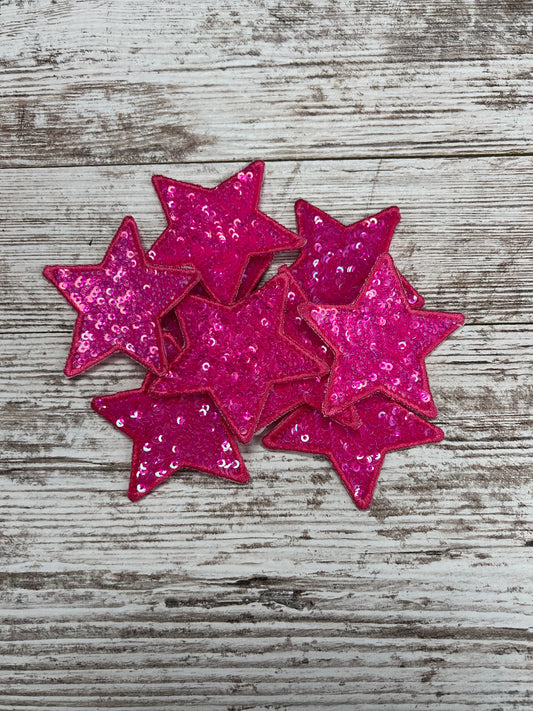 Hot Pink Star - Iron on Patch
