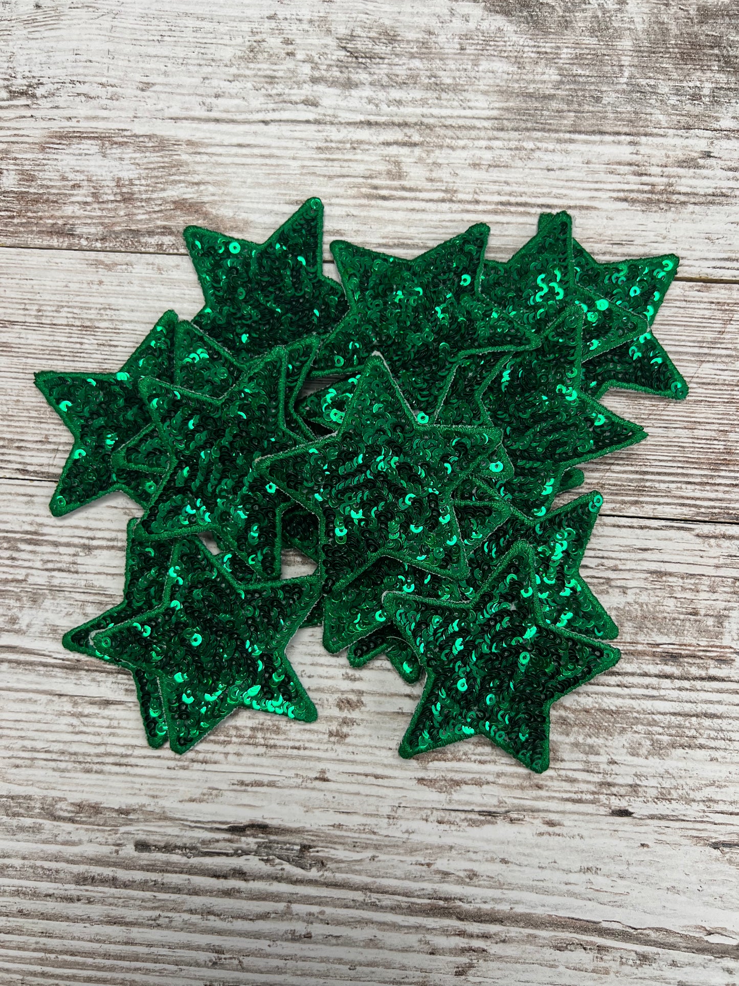 Kelly Green Star- Iron on Patch