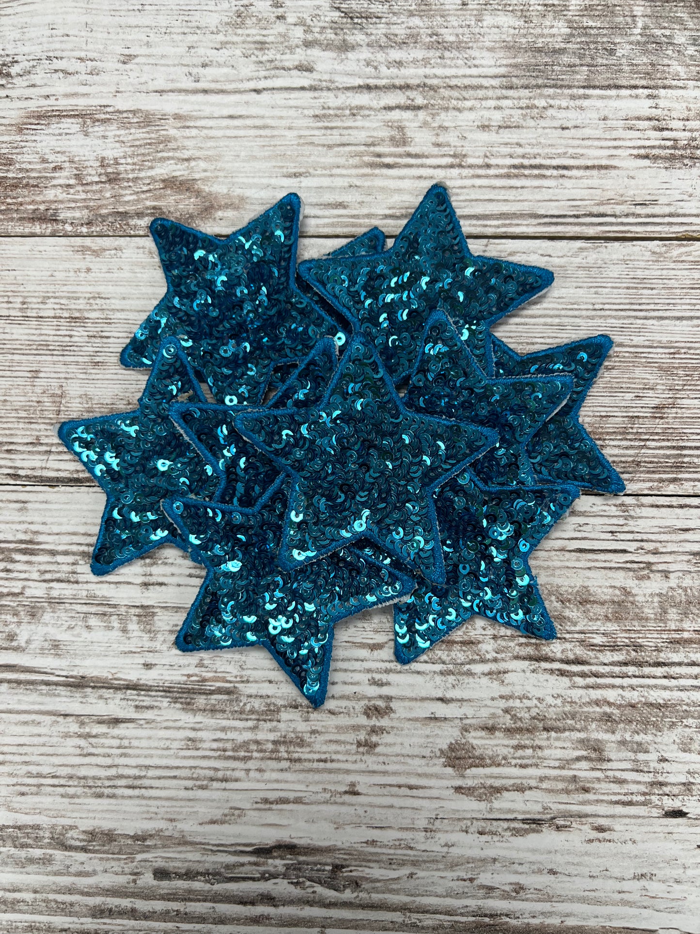 Bright Blue Star - Iron on Patch