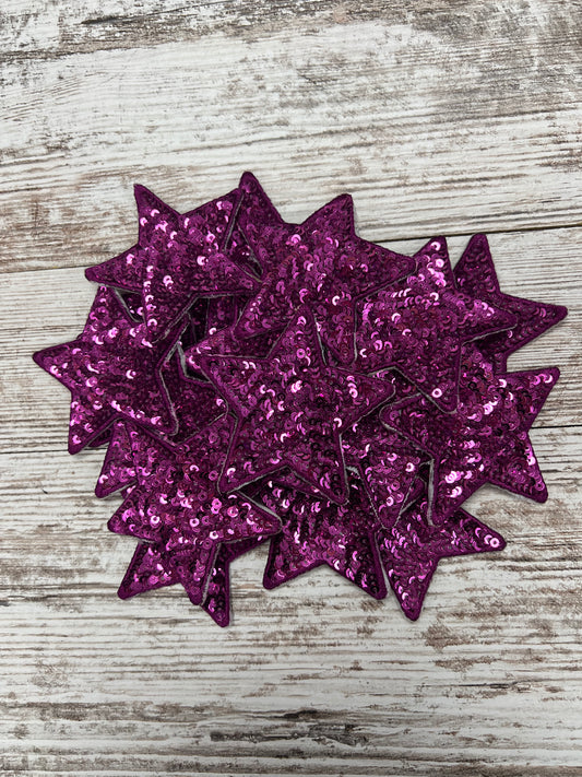 Bright Purple Star - Iron on Patch
