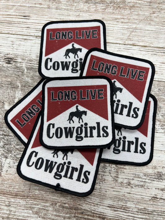 Long Live Cowgirls Square - Iron On Patch