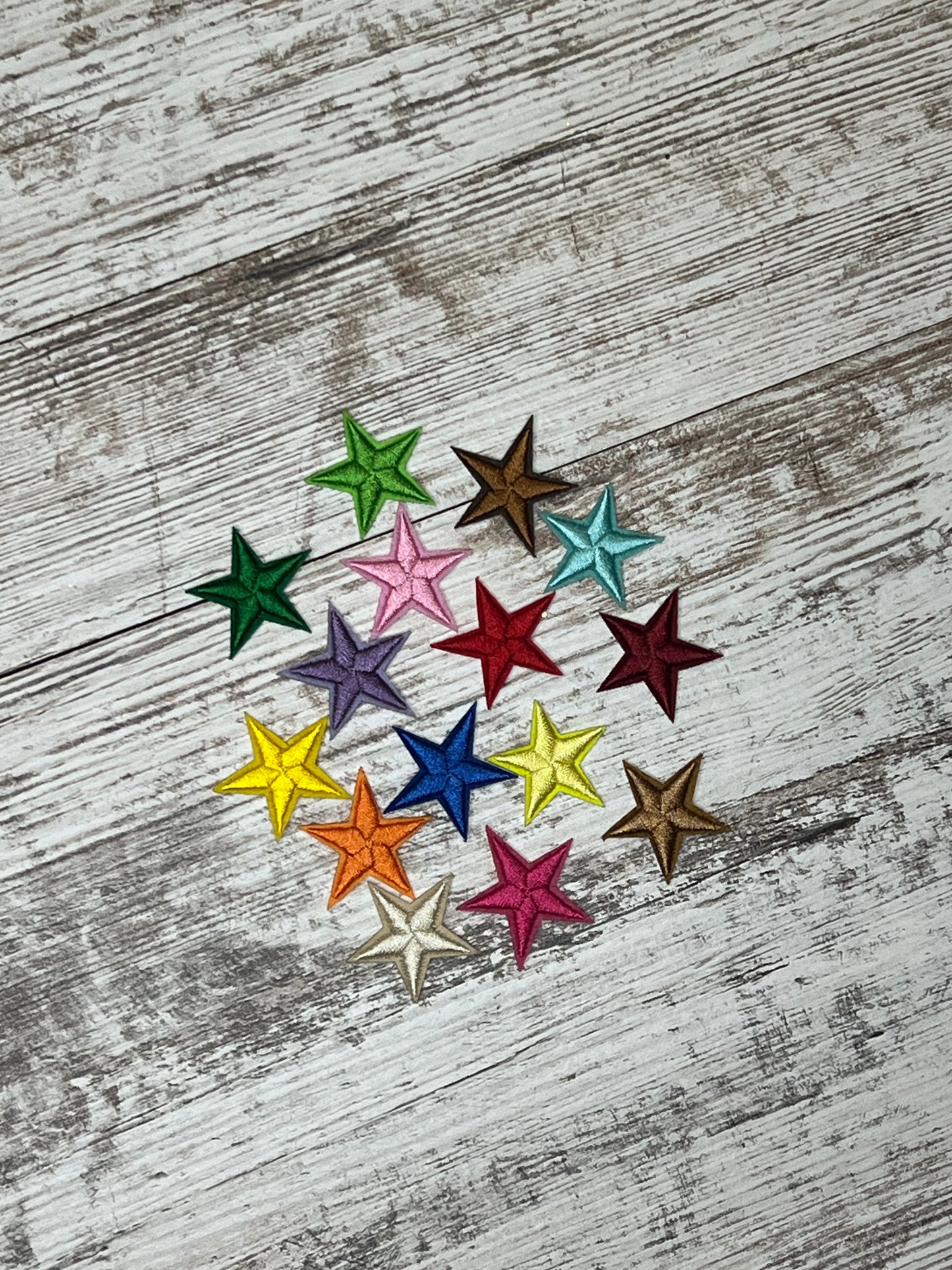 Mini Assorted Stars -15 piece - Iron on Patch