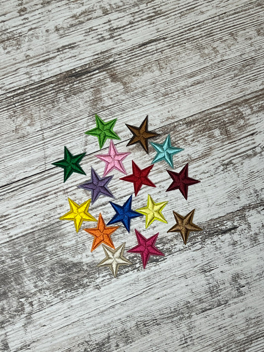 Mini Assorted Stars -15 piece - Iron on Patch