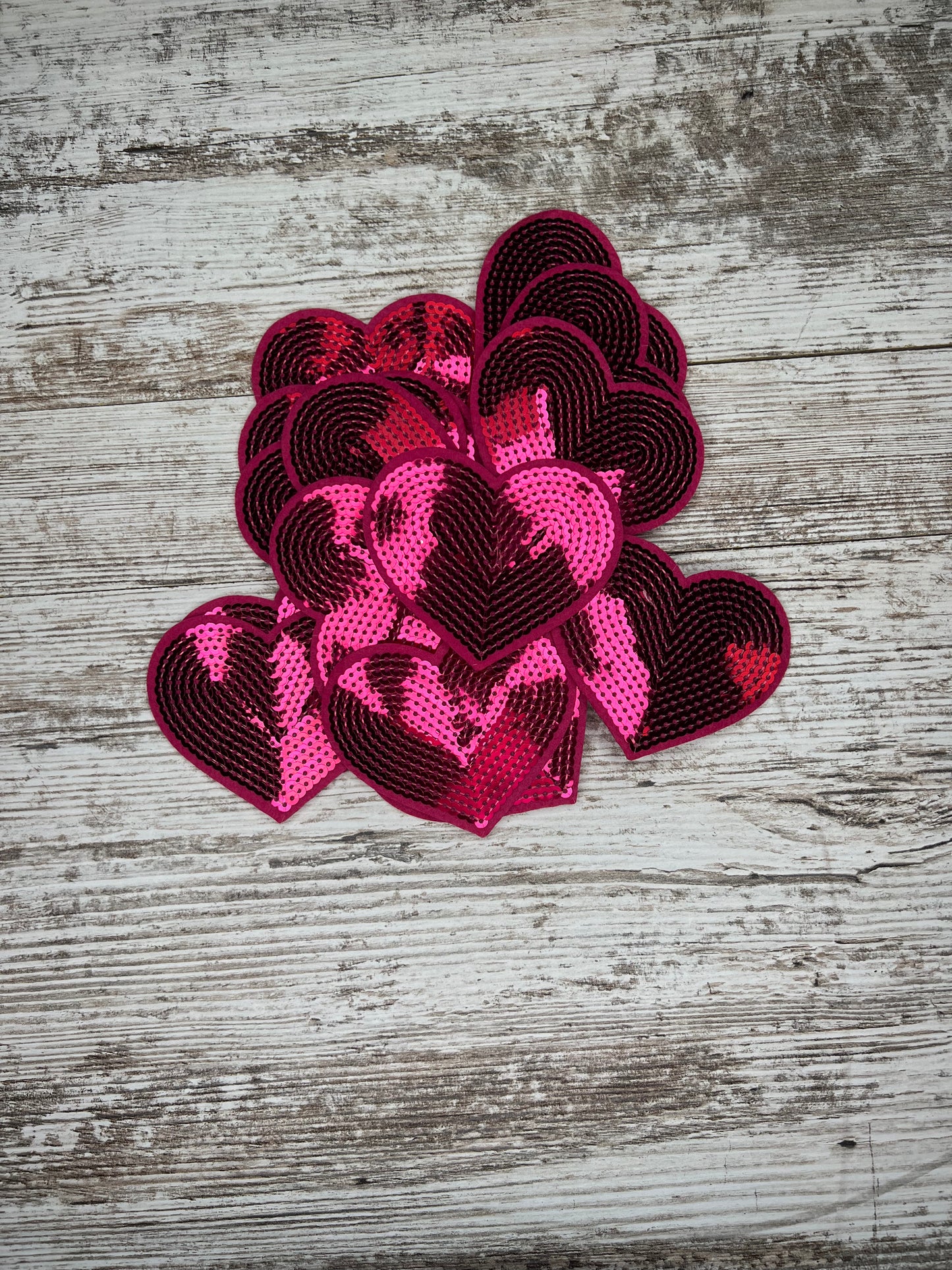 Hot Pink Heart - Iron on Patch