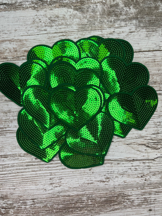 Green Heart - Iron on Patch