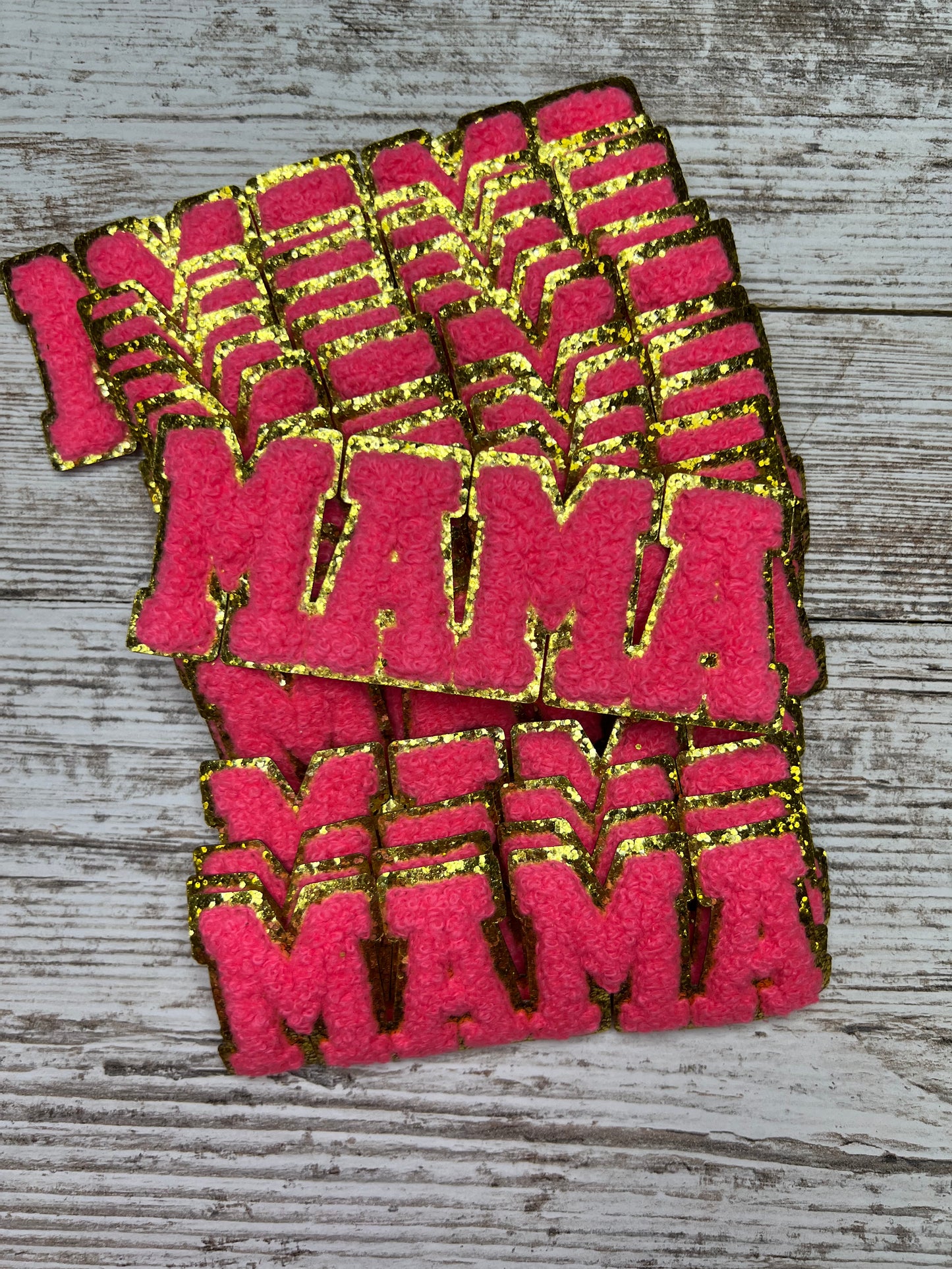 Hot Pink MAMA  - Iron on Patch