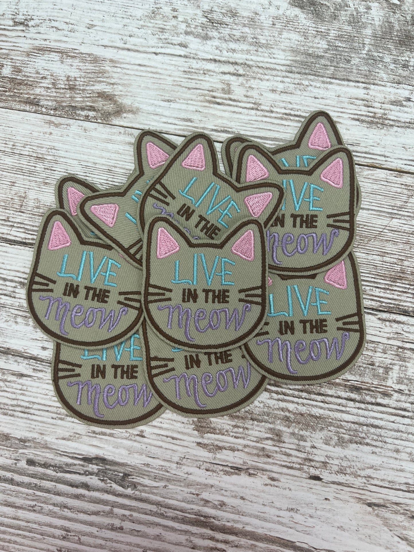 Live In The Meow - Iron On Patch