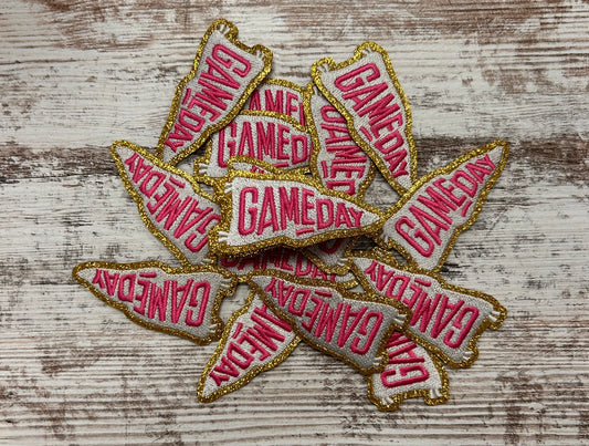 Pink GameDay Pendant - Iron On Patch