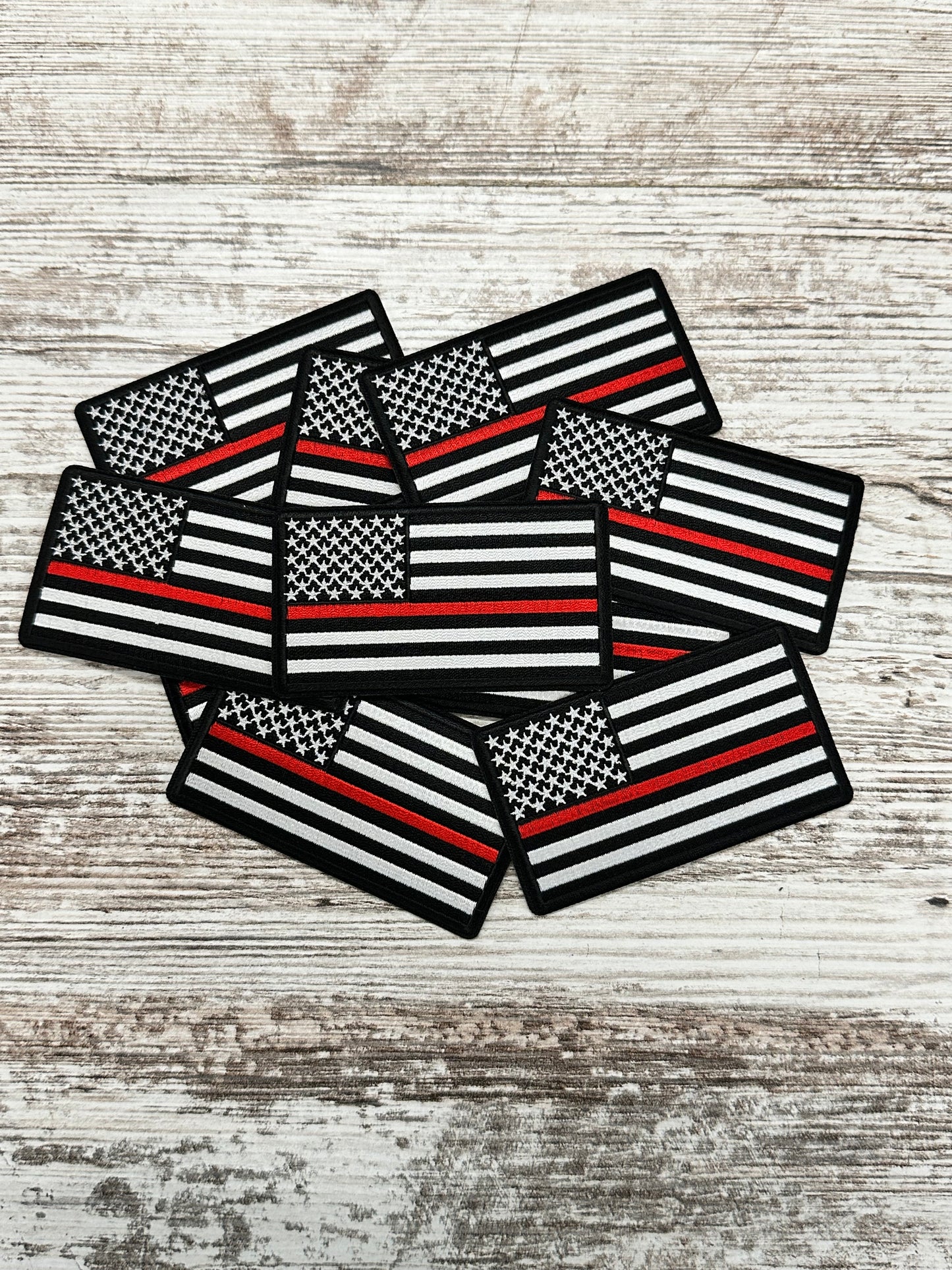 Thin Red Line Flag - Iron On Patch