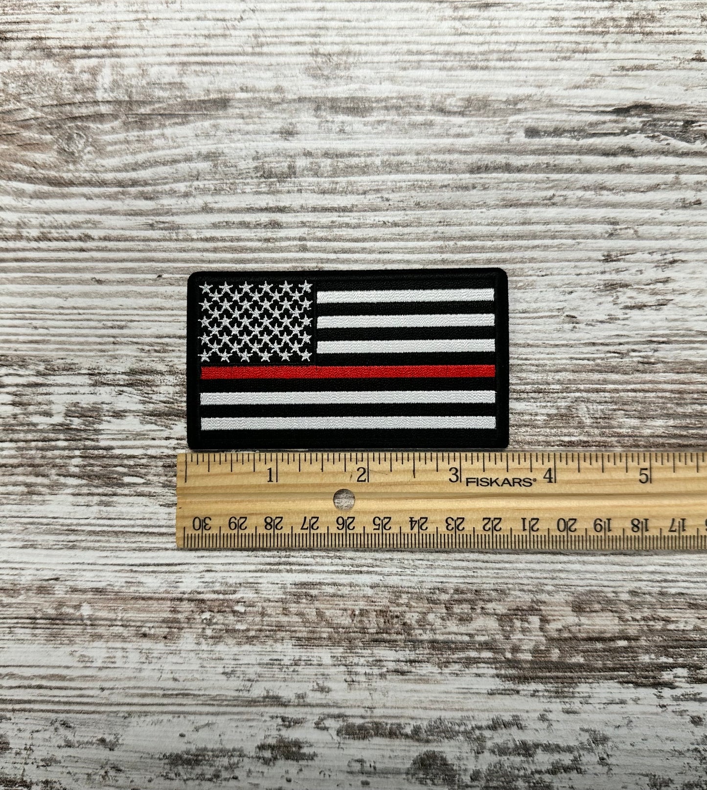 Thin Red Line Flag - Iron On Patch