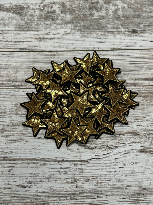 Gold & Silver Small Stars - Iron On Patch
