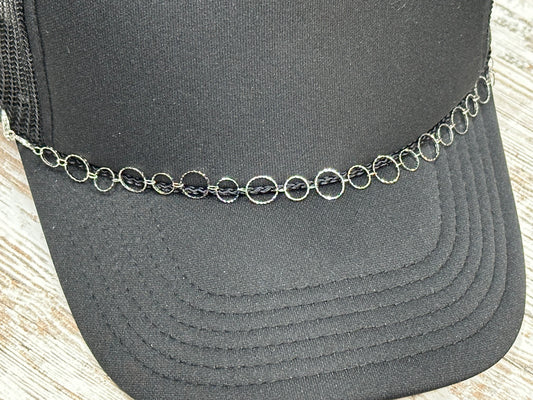 Silver Circles Hat Chain