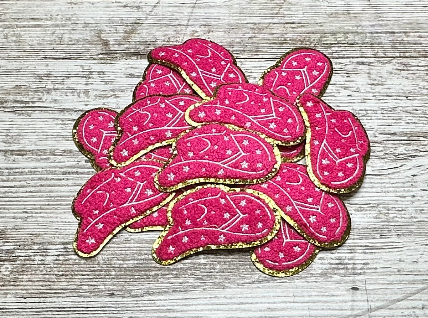 Hot Pink Cowgirl Hat Iron On Patch