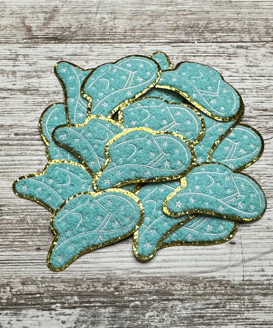 Teal Cowgirl Hat Iron On Patch