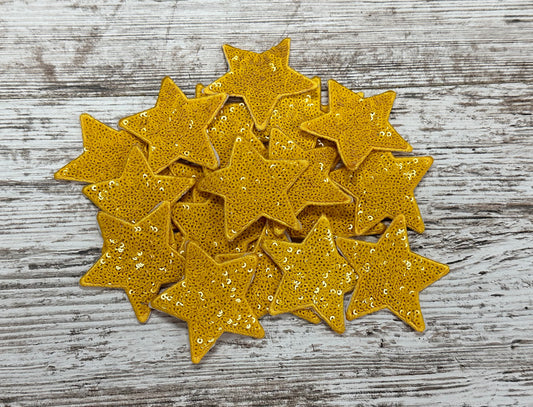 Golden Yellow Star - Iron on Patch