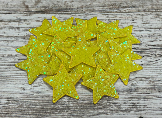 Bright Yellow Star - Iron on Patch