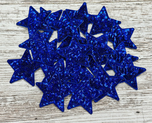 Royal Blue Star - Iron on Patch